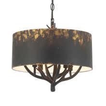 Golden 4500-4P ABI - Wry Lighting Arboreal 4-light Pendant in Antique Black Iron